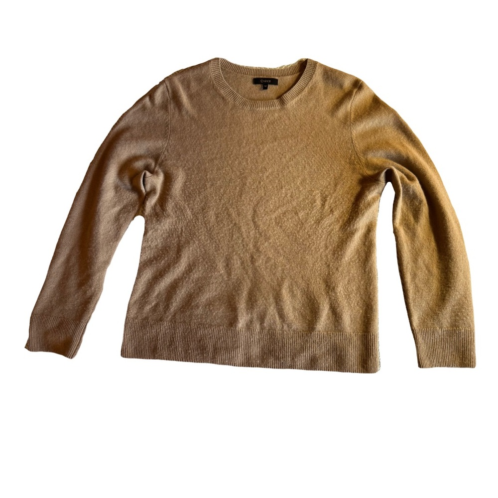 Quince Tan Oatmeal Crewneck Sweater